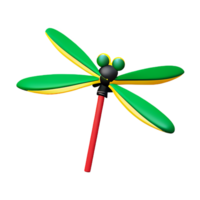 dragonfly 3d rendering icon illustration png