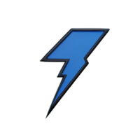 lightning bolt 3d rendering icon illustration png
