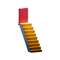 escalera 3d representación icono ilustración png