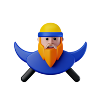 viking 3d rendering icon illustration png