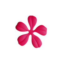 hibiscus 3d rendering icon illustration png