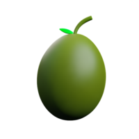 olijf- 3d renderen icoon illustratie png