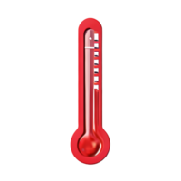 thermomètre 3d le rendu icône illustration png