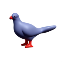 pigeon 3d rendering icon illustration png