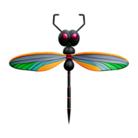 dragonfly 3d rendering icon illustration png