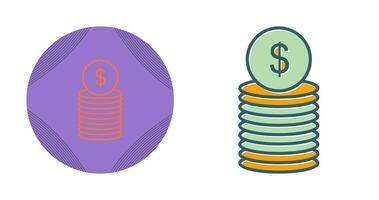 Dollar Coins Vector Icon