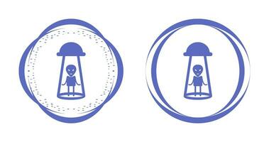 Alien Abduction Vector Icon