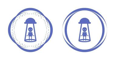 Alien Abduction Vector Icon