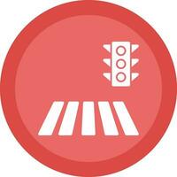 Zebra Crossing Vector Icon Design