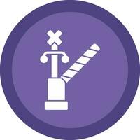 Level Crossing Vector Icon Design