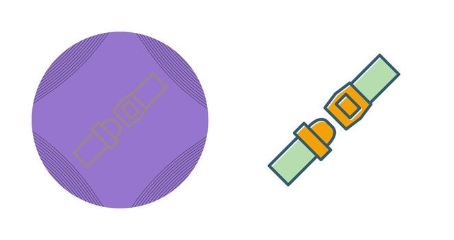 icono de vector de cinturón de seguridad