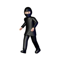 Ninja 3d renderen icoon illustratie png