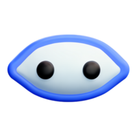 cartoon eyes 3d rendering icon illustration png