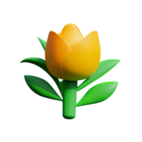 vild blommor 3d tolkning ikon illustration png