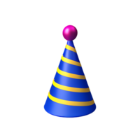 party hat 3d rendering icon illustration png