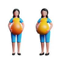 pregnant 3d rendering icon illustration png