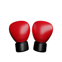 boxing gloves 3d rendering icon illustration png