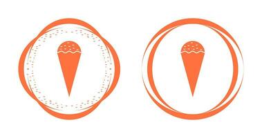 icono de vector de helado de cono