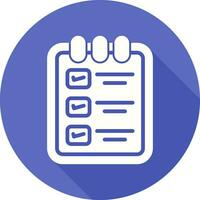 Memo pad with checklist Vector Icon