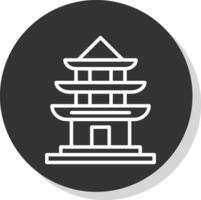 Pagoda Vector Icon Design