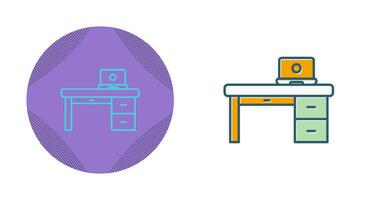 Office Desk Vector Icon