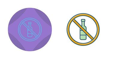 No Alcohol Vector Icon