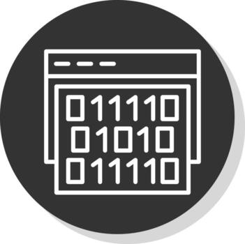 diseño de icono de vector de código binario