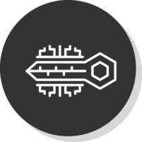 Digital key Vector Icon Design