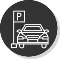 diseño de icono de vector de aparcamiento de coche