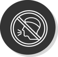 No Talking Vector Icon Design