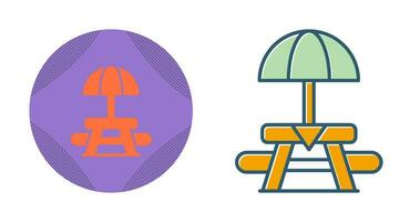 Picnic Table Vector Icon