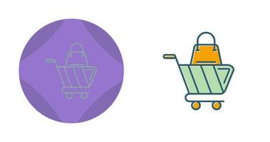 icono de vector de carrito de compras