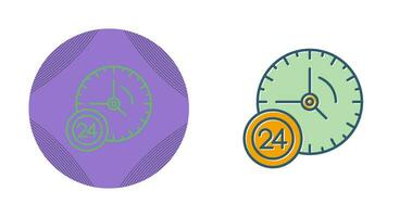 24 Hour Service Vector Icon