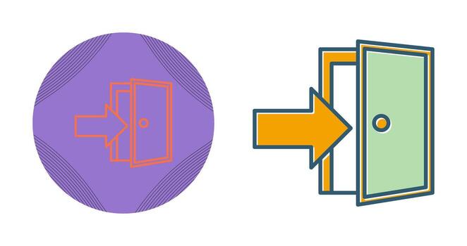 Exit Door Vector Icon