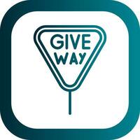 Give Way Vector Icon Design