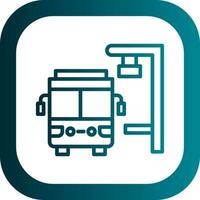 Bus Stop Vector Icon Design