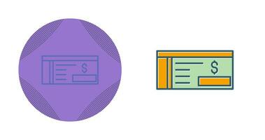 Bank Check Vector Icon