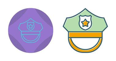 icono de vector de sombrero de policía