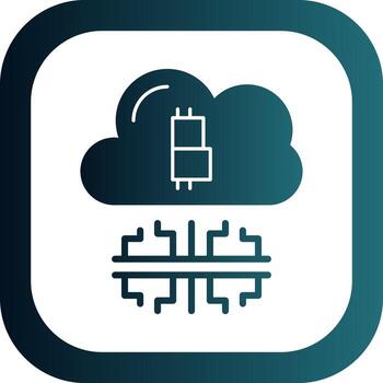 nube minería vector icono diseño