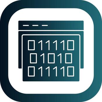 diseño de icono de vector de código binario