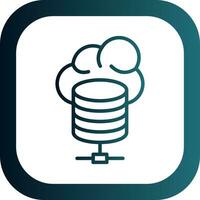 Cloud database Vector Icon Design