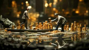 The concept of competition and struggle in business and finance photo