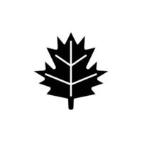 hoja icono. sólido icono vector