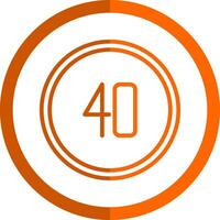 Speed Limit Vector Icon Design