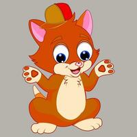 funny cat carton vector design