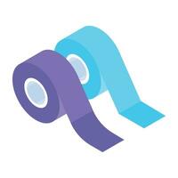 Modern sticky tape isometric icon vector