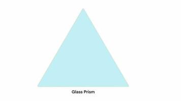 prism and refraction light ray, Light dispersion illustration, Spectrum wavelength, Visible spectrum color range, Educational physics light line video