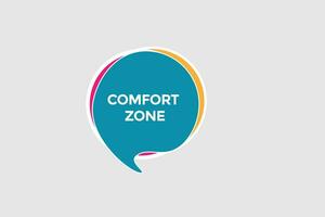 new comfort zone  modern, website, click button, level, sign, speech, bubble  banner, vector