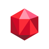 rojo diamante geométrico elemento png