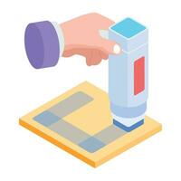 Modern isometric icon of paper glue vector